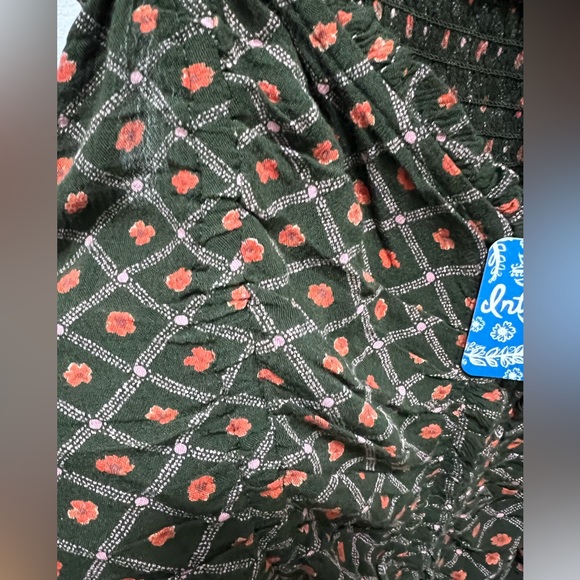 Free Peope Mischa Bodysuit NWT Large Intimately Floral Green Coral Thong Snaps - Picture 10 of 13